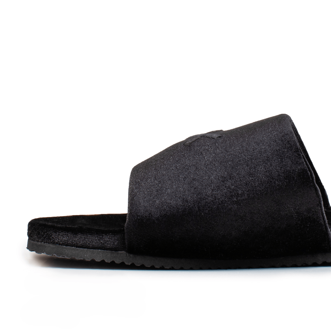 Men's Black Velvet House Slide Men's Footwear by Del Toro Shoes – Don't Panic Shoes