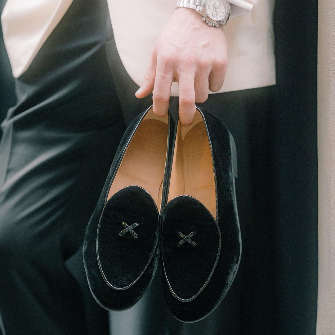 Men's Black Velvet Milano Loafer Men's Footwear by Del Toro Shoes – Don't Panic Shoes