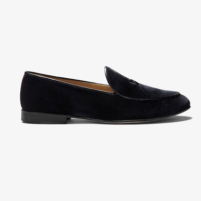 Men's Black Velvet Milano Loafer Men's Footwear by Del Toro Shoes – Don't Panic Shoes