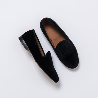Men's Black Velvet Slipper Ii Men's Footwear by Del Toro Shoes – Don't Panic Shoes