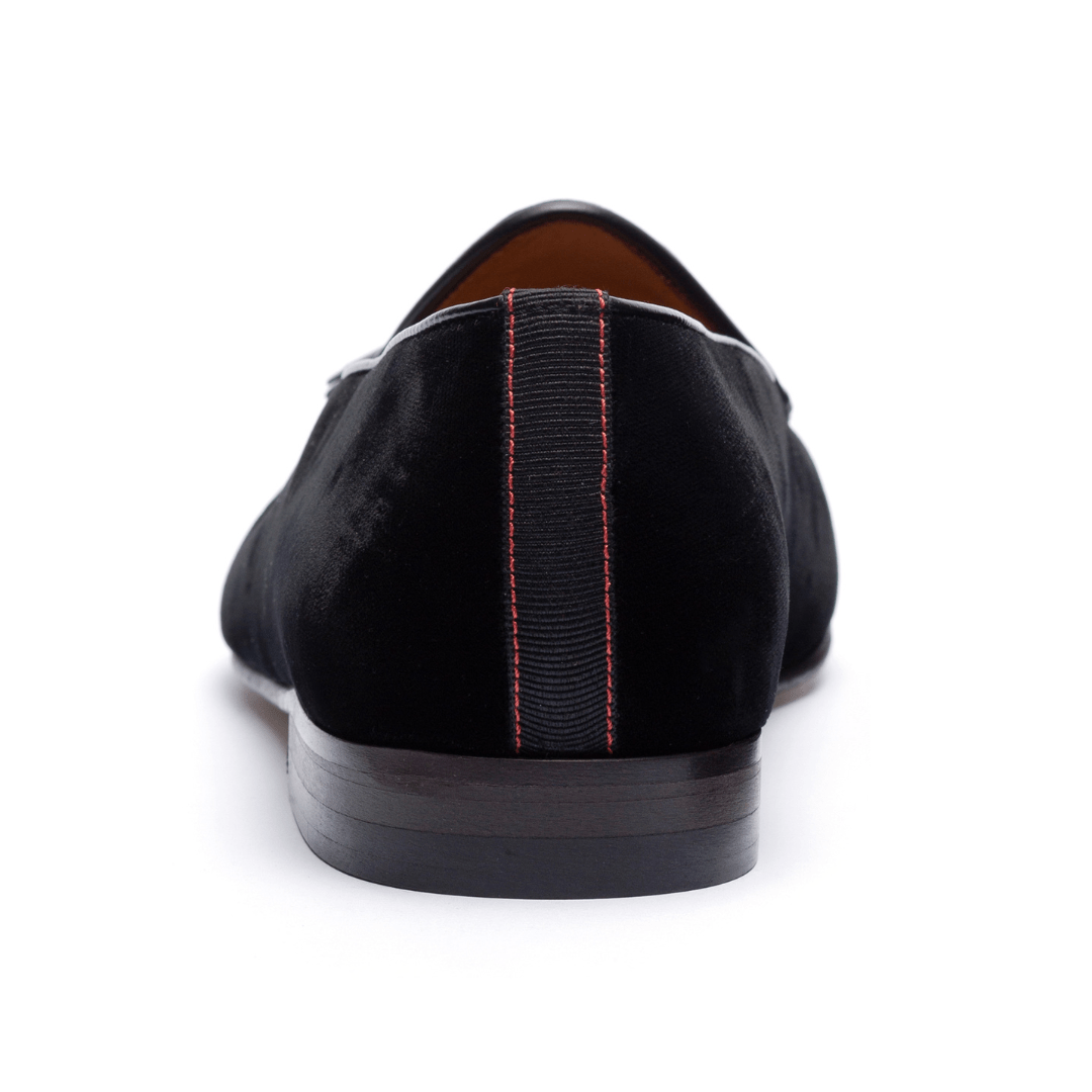 Men's Black Velvet Tassel Loafer Men's Footwear by Del Toro Shoes – Don't Panic Shoes