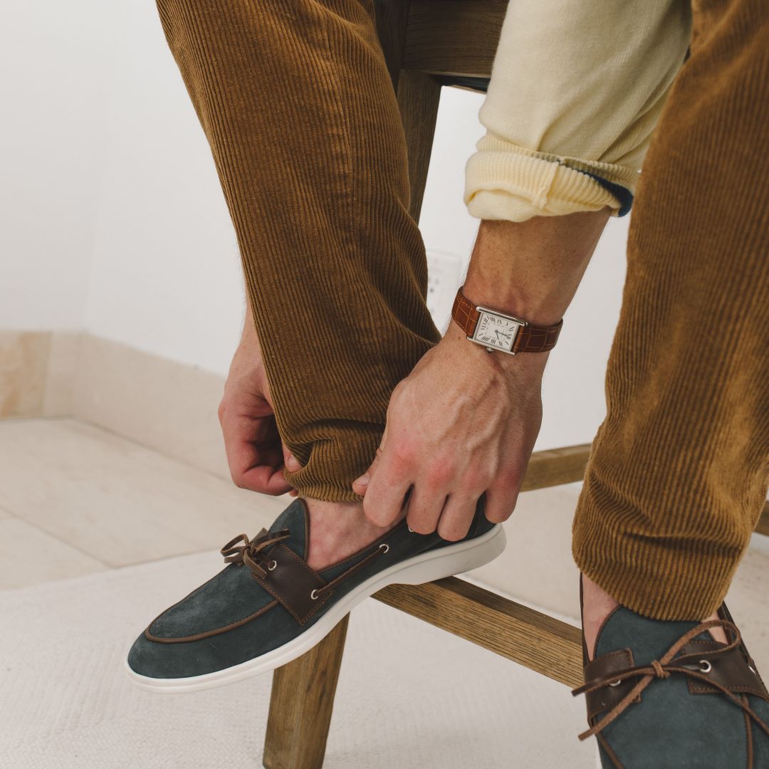 Men's Blue Suede Barca Yacht Loafer Men's Footwear by Del Toro Shoes – Don't Panic Shoes