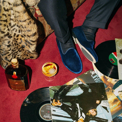 Men's Blue Velvet Slipper Ii Men's Footwear by Del Toro Shoes – Don't Panic Shoes