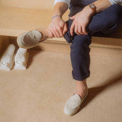 Men's Bone Suede Viaggio Loafer Men's Footwear by Del Toro Shoes – Don't Panic Shoes