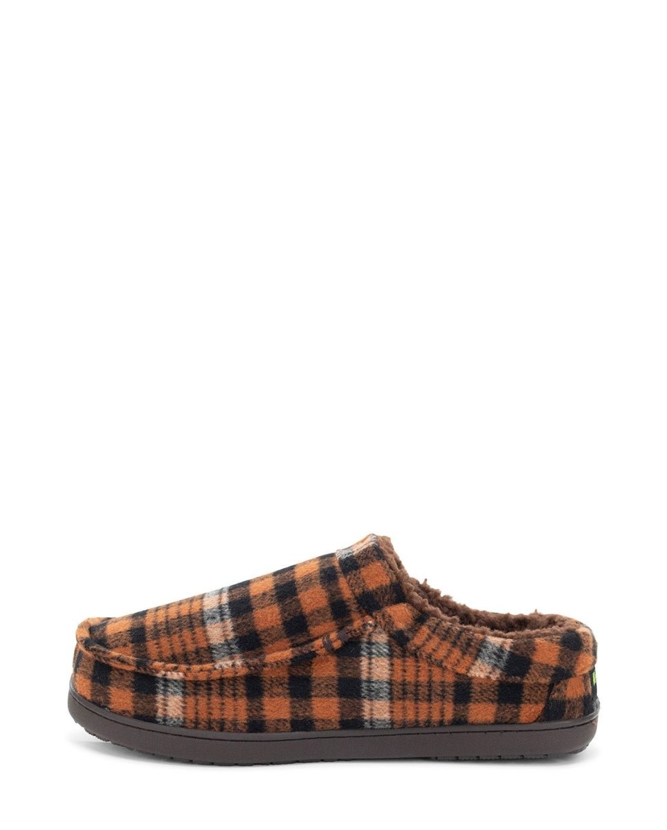 Men's Boxer Plaid Slipper - Chestnut Slippers by Western Chief Men's – Don't Panic Shoes