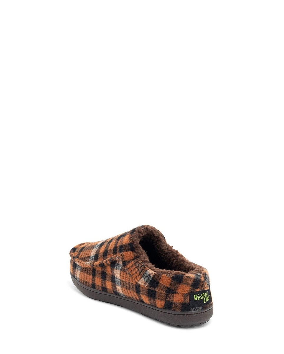 Men's Boxer Plaid Slipper - Chestnut Slippers by Western Chief Men's – Don't Panic Shoes