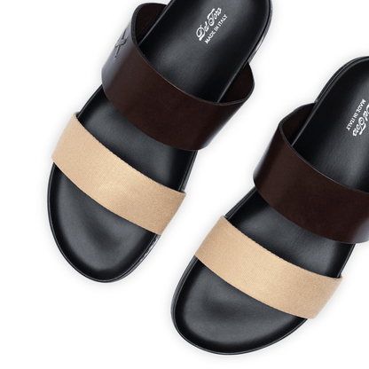 Men's Brown And Tan Cinturini Sandal Men's Footwear by Del Toro Shoes – Don't Panic Shoes