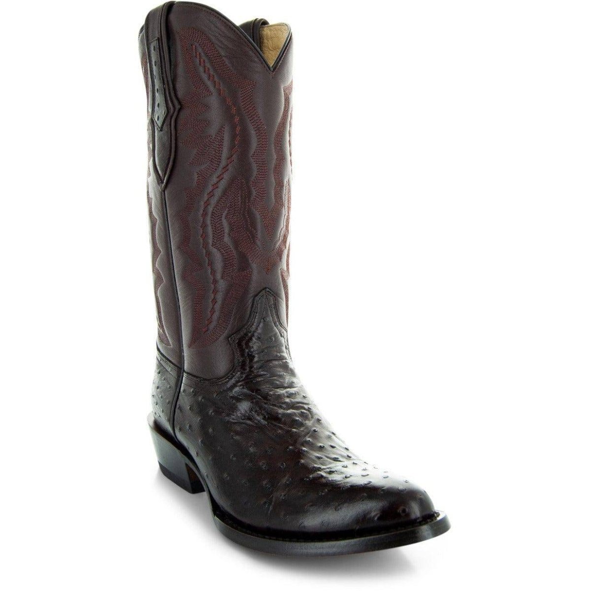 Men's Brown Ostrich Print Cowboy Boots (H7002) Cowboy Boots by Soto Boots – Don't Panic Shoes