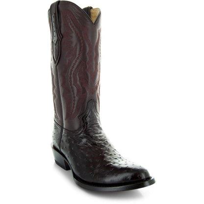 Men's Brown Ostrich Print Cowboy Boots (H7002) Cowboy Boots by Soto Boots – Don't Panic Shoes