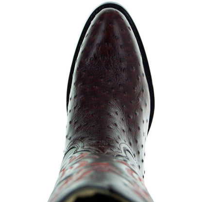 Men's Brown Ostrich Print Cowboy Boots (H7002) Cowboy Boots by Soto Boots – Don't Panic Shoes