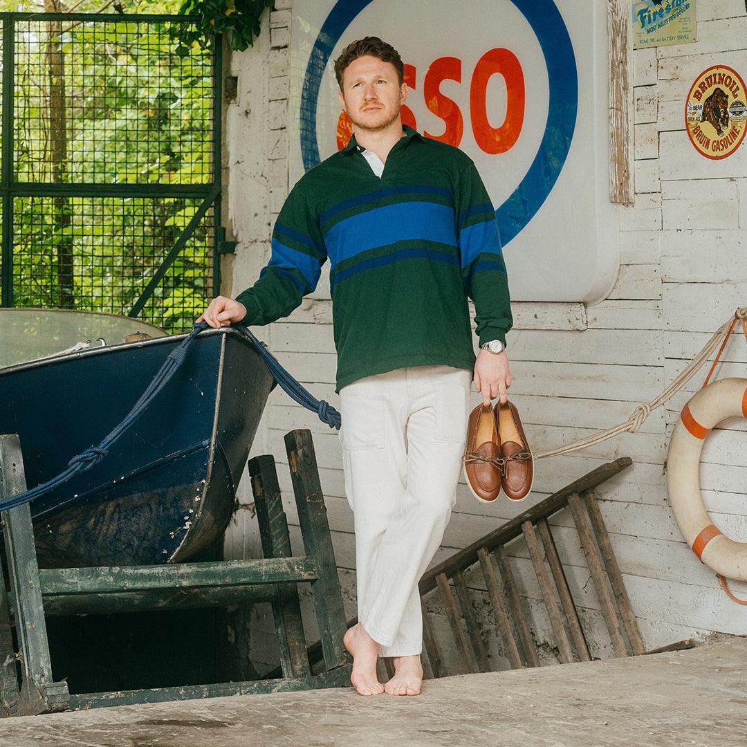 Men's Brown Pebbled Leather Barca Yacht Loafer Men's Footwear by Del Toro Shoes – Don't Panic Shoes