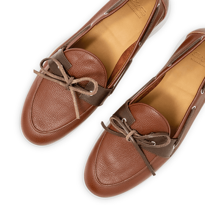 Men's Brown Pebbled Leather Barca Yacht Loafer Men's Footwear by Del Toro Shoes – Don't Panic Shoes