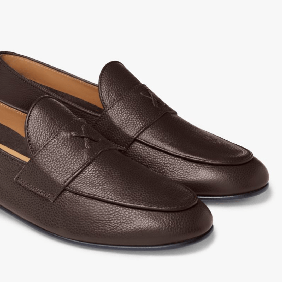 Men's Brown Pebbled Leather Centesimo Men's Footwear by Del Toro Shoes – Don't Panic Shoes