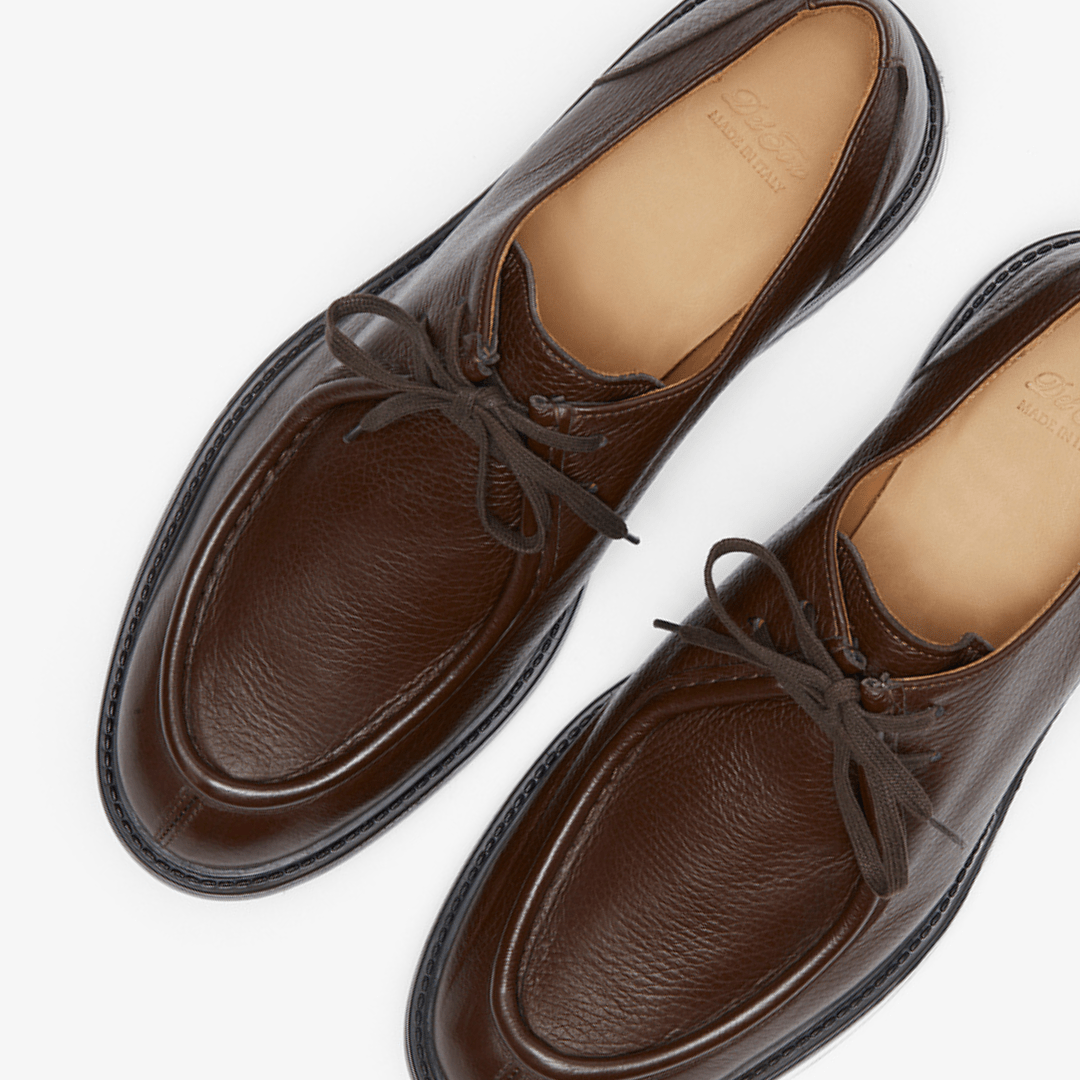 Men's Brown Pebbled Leather Tuscan Moc Boot Men's Footwear by Del Toro Shoes – Don't Panic Shoes