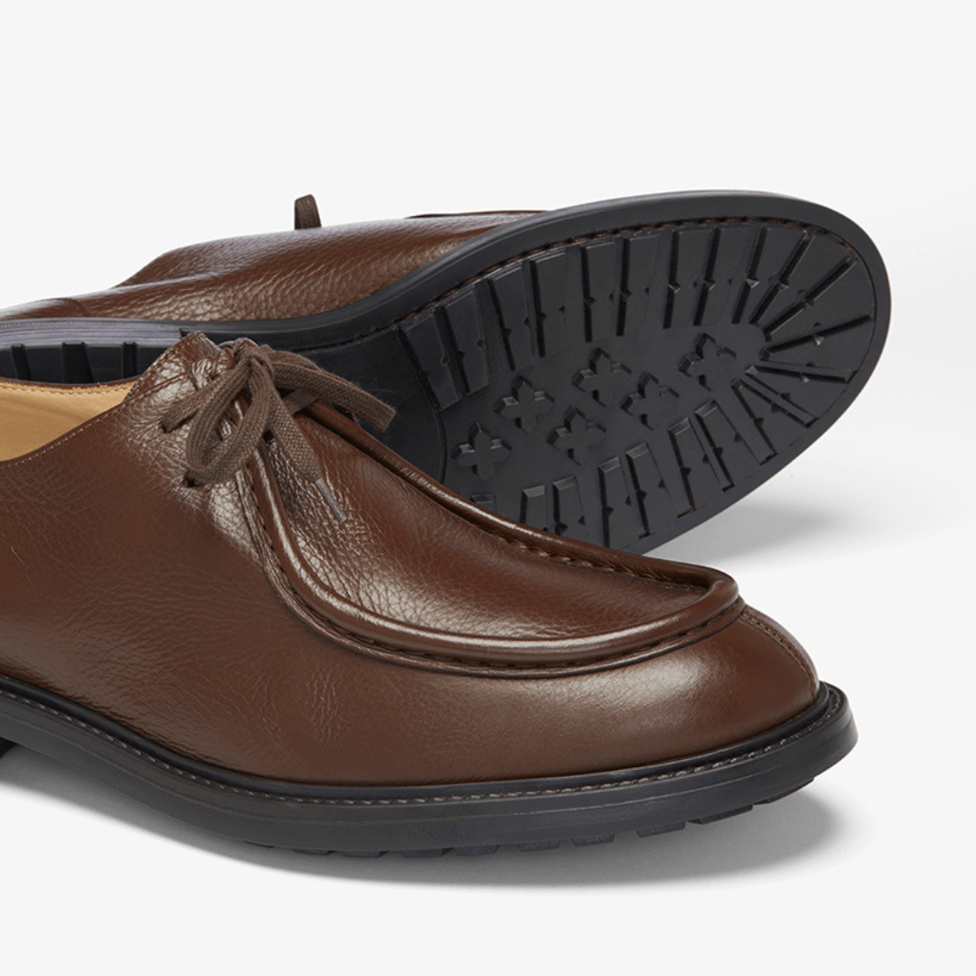 Men's Brown Pebbled Leather Tuscan Moc Boot Men's Footwear by Del Toro Shoes – Don't Panic Shoes