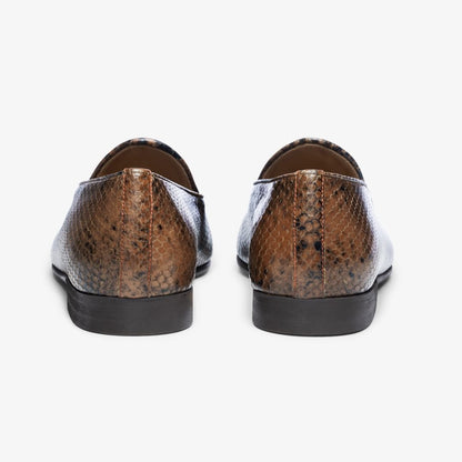Men's Brown Snakeskin Milano Loafer Men's Footwear by Del Toro Shoes – Don't Panic Shoes