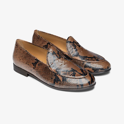 Men's Brown Snakeskin Milano Loafer Men's Footwear by Del Toro Shoes – Don't Panic Shoes