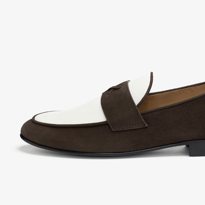 Men's Brown Suede And White Canvas Centesimo Men's Footwear by Del Toro Shoes – Don't Panic Shoes