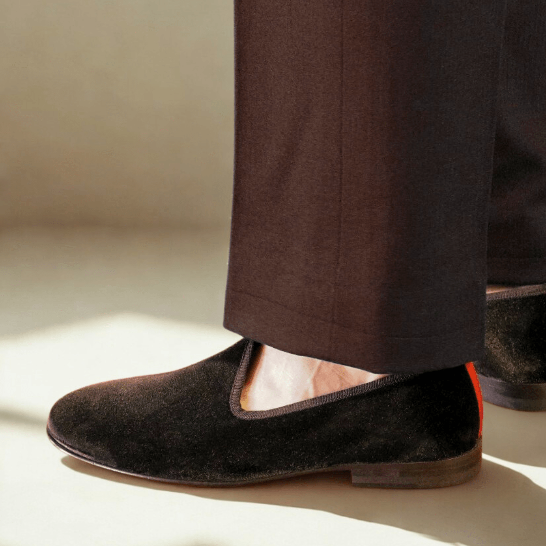 Men's Brown Velvet Slipper Ii Men's Footwear by Del Toro Shoes – Don't Panic Shoes