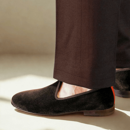 Men's Brown Velvet Slipper Ii Men's Footwear by Del Toro Shoes – Don't Panic Shoes