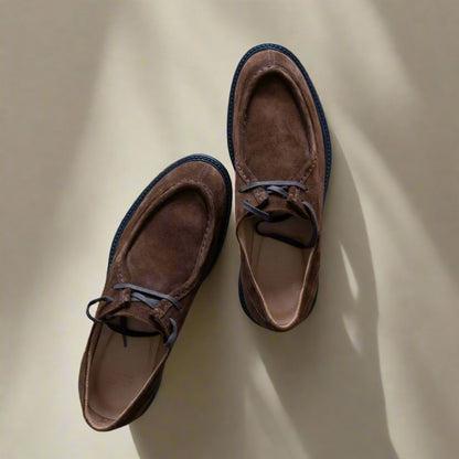 Men's Chestnut Suede Tuscan Moc Boot Men's Footwear by Del Toro Shoes – Don't Panic Shoes