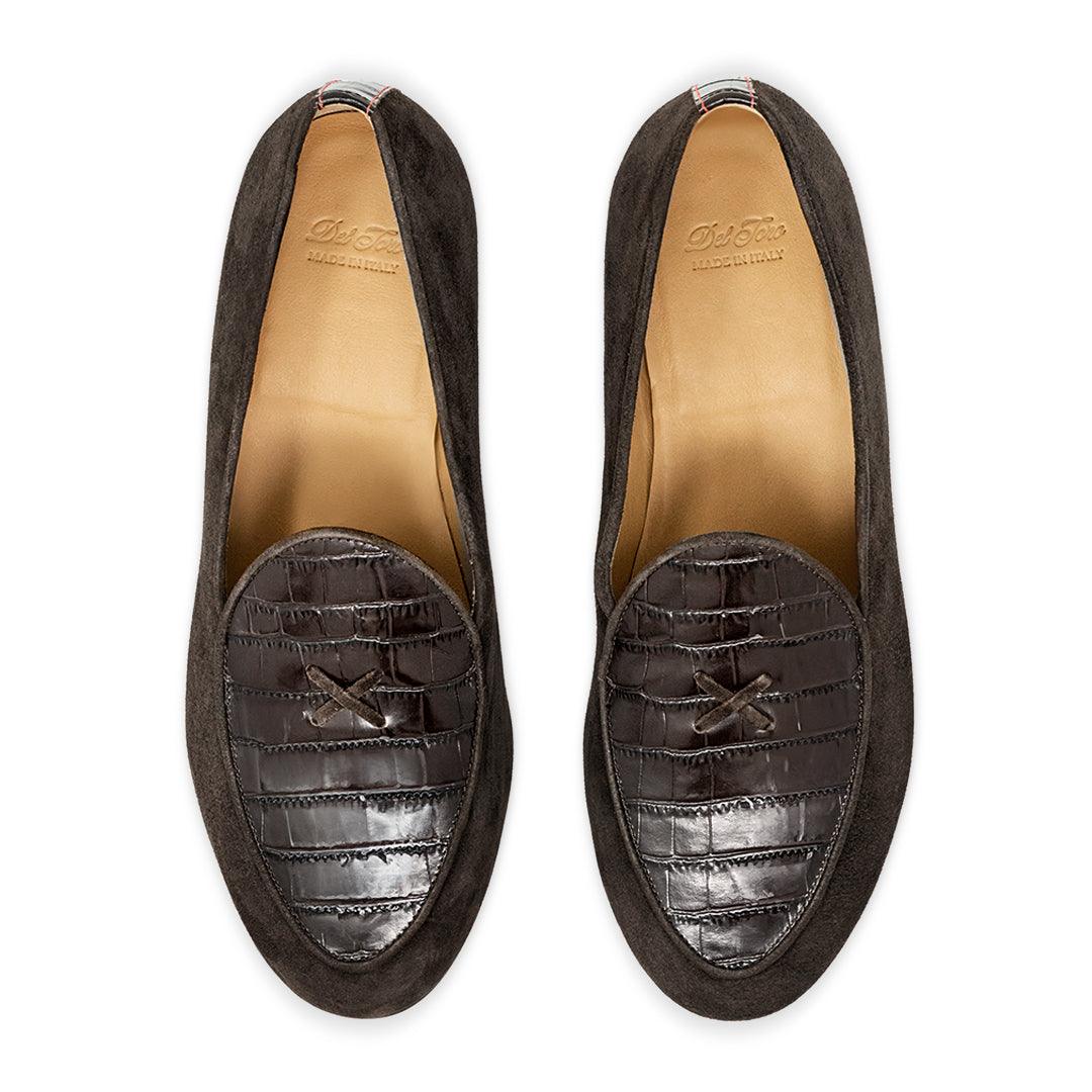 Men's Chocolate Croc Milano Loafer Men's Footwear by Del Toro Shoes – Don't Panic Shoes