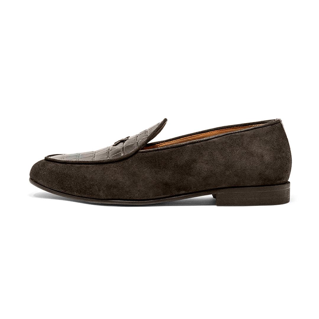 Men's Chocolate Croc Milano Loafer Men's Footwear by Del Toro Shoes – Don't Panic Shoes