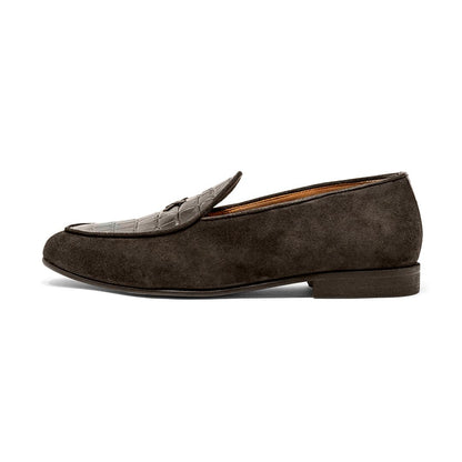 Men's Chocolate Croc Milano Loafer Men's Footwear by Del Toro Shoes – Don't Panic Shoes