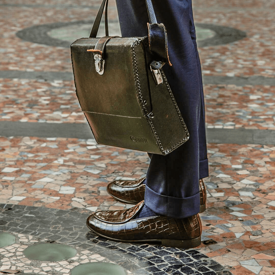 Men's Chocolate Full Croc Milano Loafer Men's Footwear by Del Toro Shoes – Don't Panic Shoes