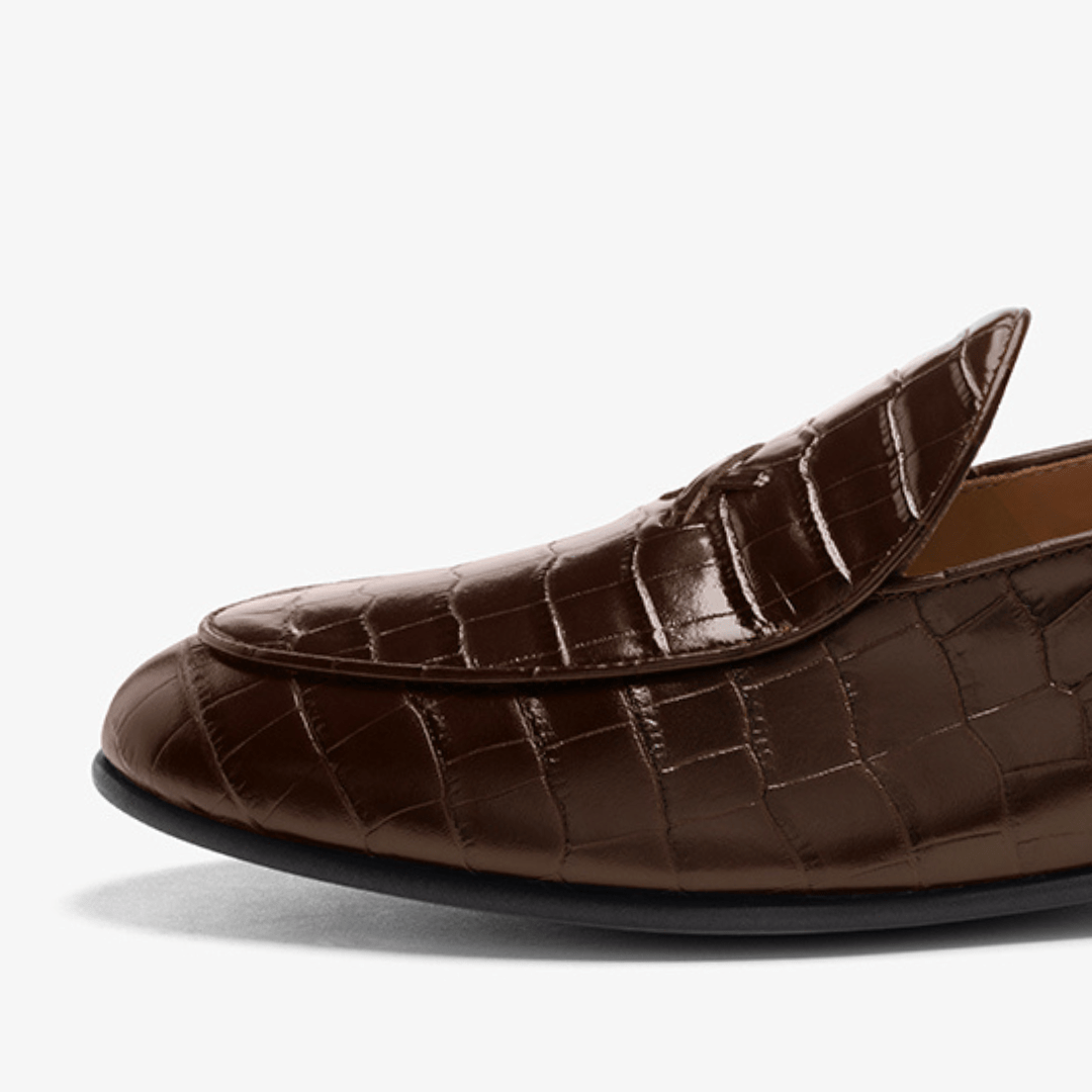Men's Chocolate Full Croc Milano Loafer Men's Footwear by Del Toro Shoes – Don't Panic Shoes