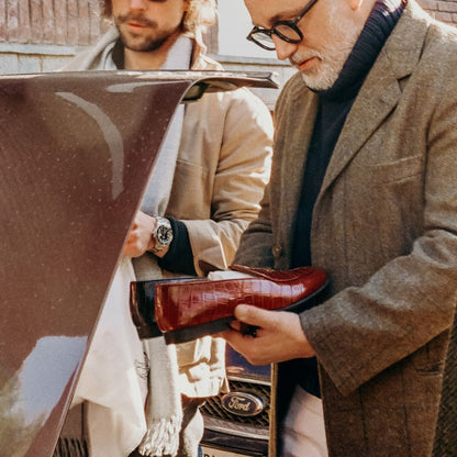 Men's Cognac Full Croc Milano Loafer Men's Footwear by Del Toro Shoes – Don't Panic Shoes