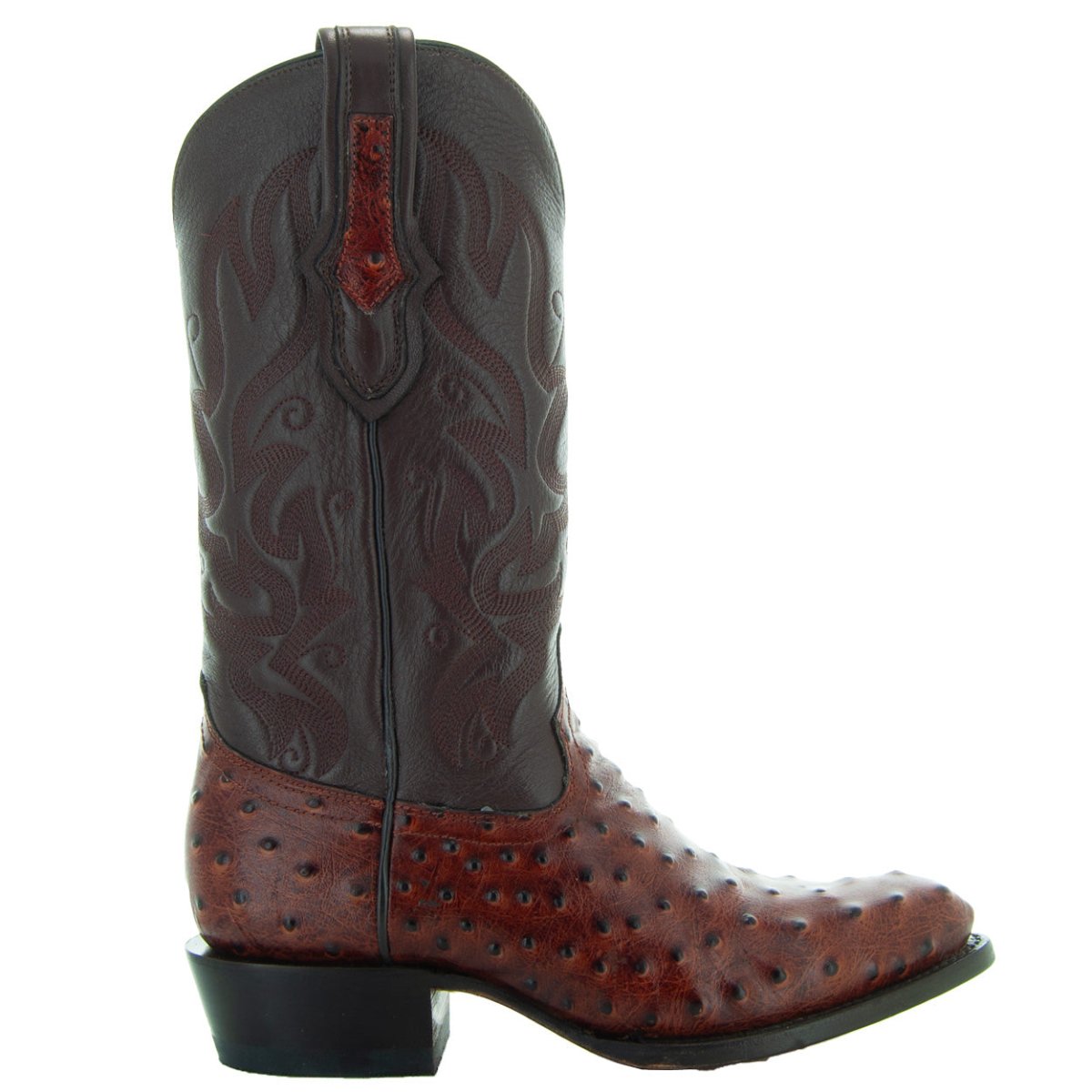 Men's Cognac Ostrich Print Cowboy Boots (H7002) Cowboy Boots by Soto Boots – Don't Panic Shoes
