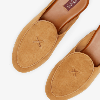 Men's Cognac Suede Milano Mule Men's Footwear by Del Toro Shoes – Don't Panic Shoes