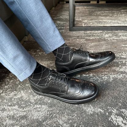 Men's Don Giovanni Wingtips - Black Men's Sneakers by Mocalmo – Don't Panic Shoes