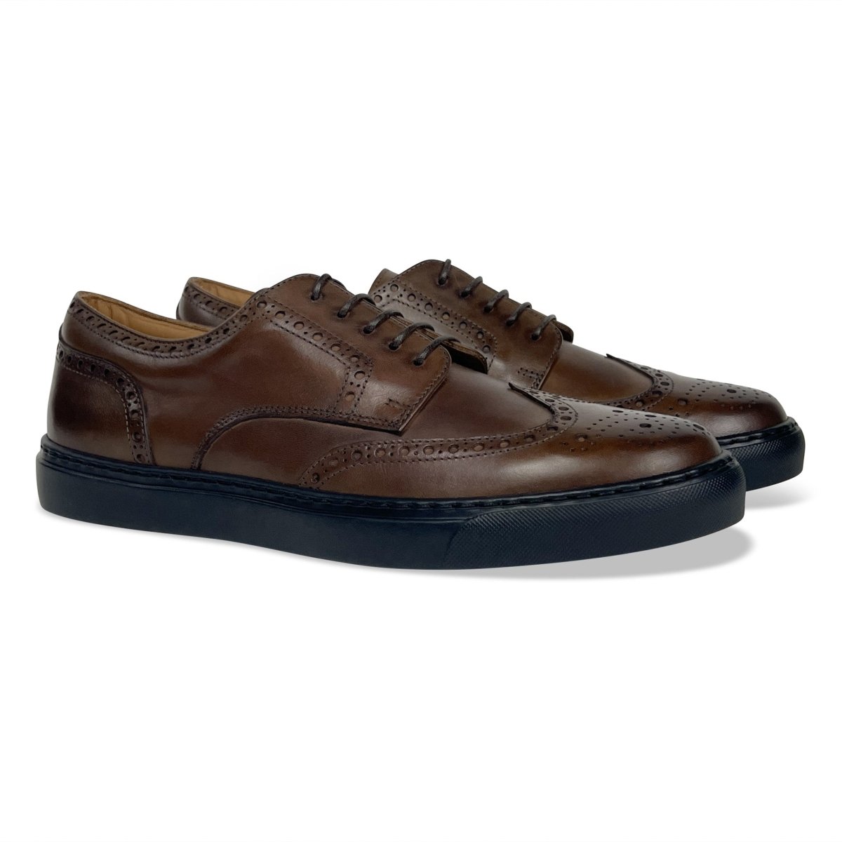Men's Don Giovanni Wingtips - Brown Men's Sneakers by Mocalmo – Don't Panic Shoes
