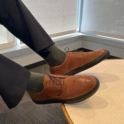 Men's Don Giovanni Wingtips - Cognac Men's Sneakers by Mocalmo – Don't Panic Shoes