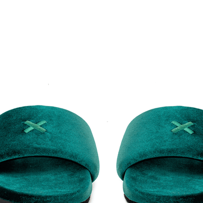 Men's Emerald Velvet House Slide Men's Footwear by Del Toro Shoes – Don't Panic Shoes