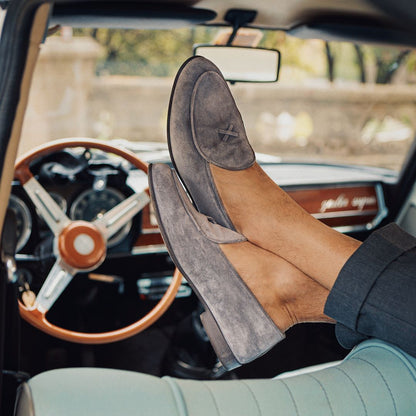 Men's Grigio Suede Milano Loafer Men's Footwear by Del Toro Shoes – Don't Panic Shoes