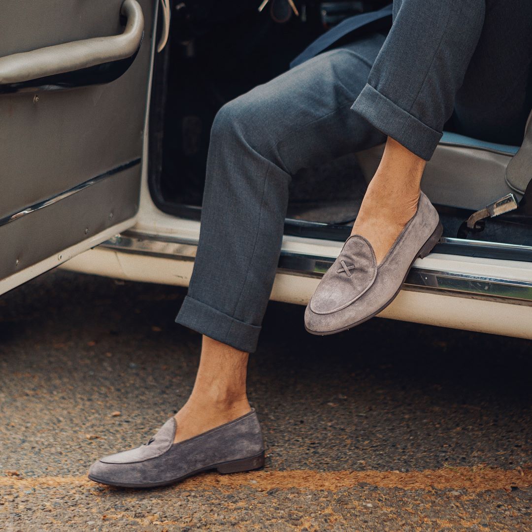 Men's Grigio Suede Milano Loafer Men's Footwear by Del Toro Shoes – Don't Panic Shoes