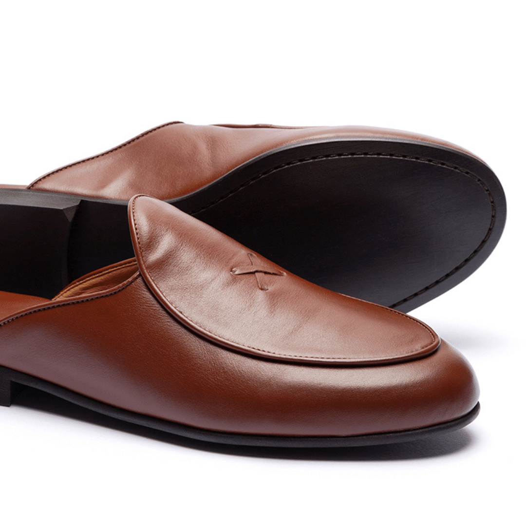 Men's Light Brown Leather Milano Mule Men's Footwear by Del Toro Shoes – Don't Panic Shoes