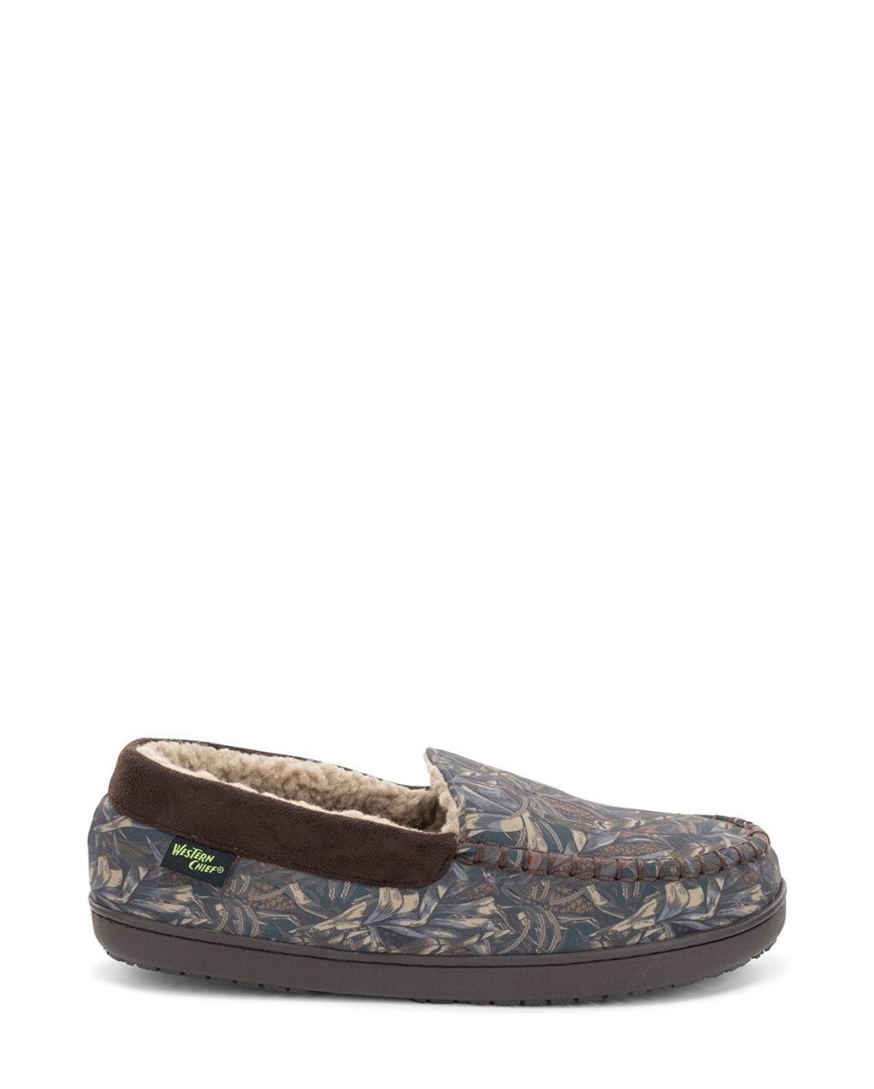 Men's Linden Corn Camo Moc Slipper - Camo Slippers by Western Chief Men's – Don't Panic Shoes