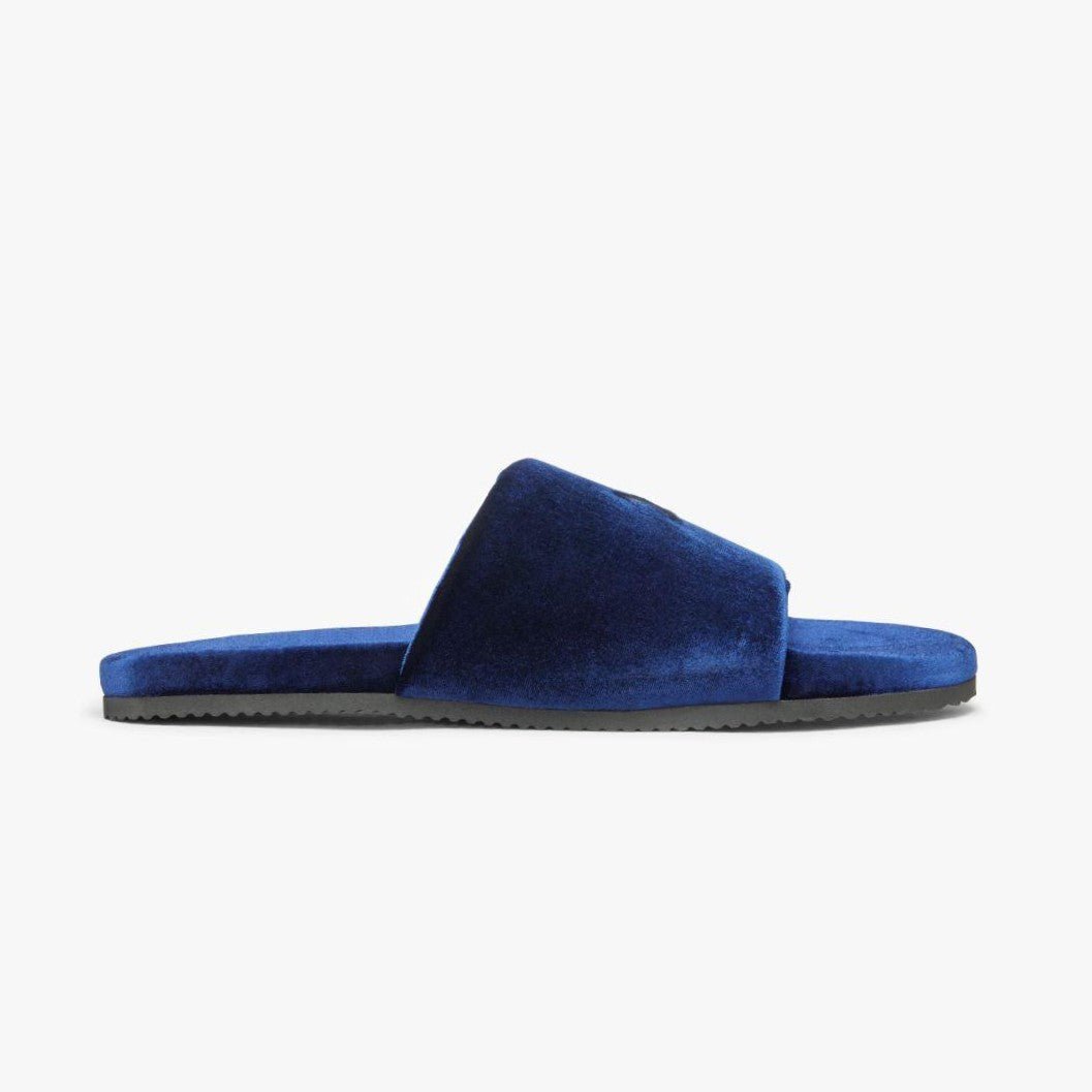 Men's Midnight Navy Velvet House Slide Men's Footwear by Del Toro Shoes – Don't Panic Shoes
