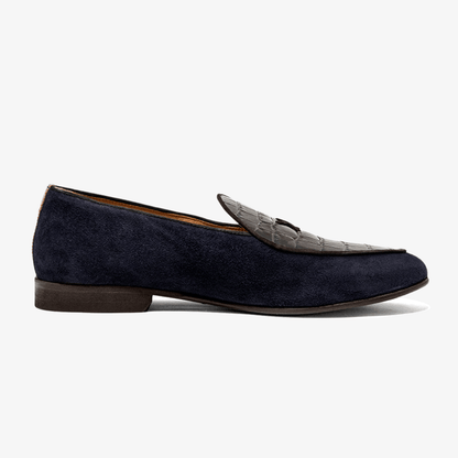 Men's Navy Croc Milano Loafer Men's Footwear by Del Toro Shoes – Don't Panic Shoes