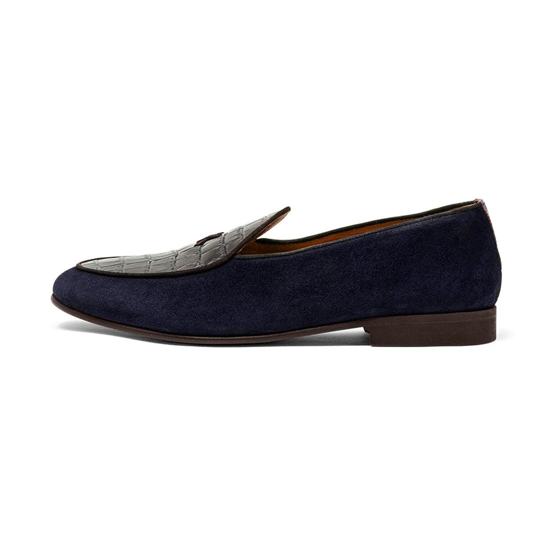 Men's Navy Croc Milano Loafer Men's Footwear by Del Toro Shoes – Don't Panic Shoes