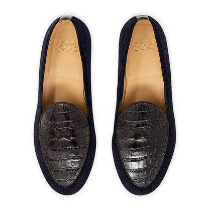 Men's Navy Croc Milano Loafer Men's Footwear by Del Toro Shoes – Don't Panic Shoes