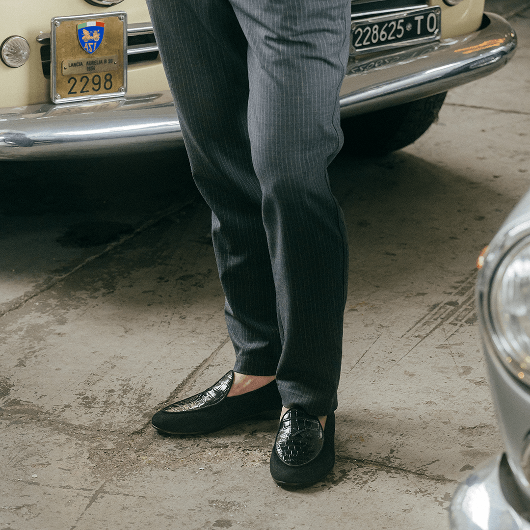 Men's Navy Croc Milano Loafer Men's Footwear by Del Toro Shoes – Don't Panic Shoes