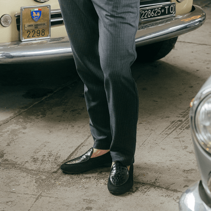 Men's Navy Croc Milano Loafer Men's Footwear by Del Toro Shoes – Don't Panic Shoes