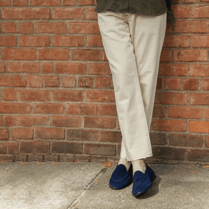 Men's Navy Suede Milano Loafer Men's Footwear by Del Toro Shoes – Don't Panic Shoes