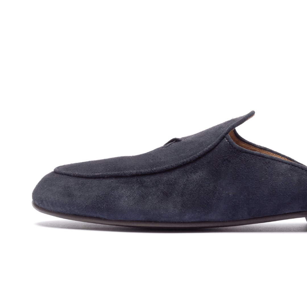 Men's Navy Suede Milano Mule Men's Footwear by Del Toro Shoes – Don't Panic Shoes