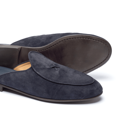 Men's Navy Suede Milano Mule Men's Footwear by Del Toro Shoes – Don't Panic Shoes